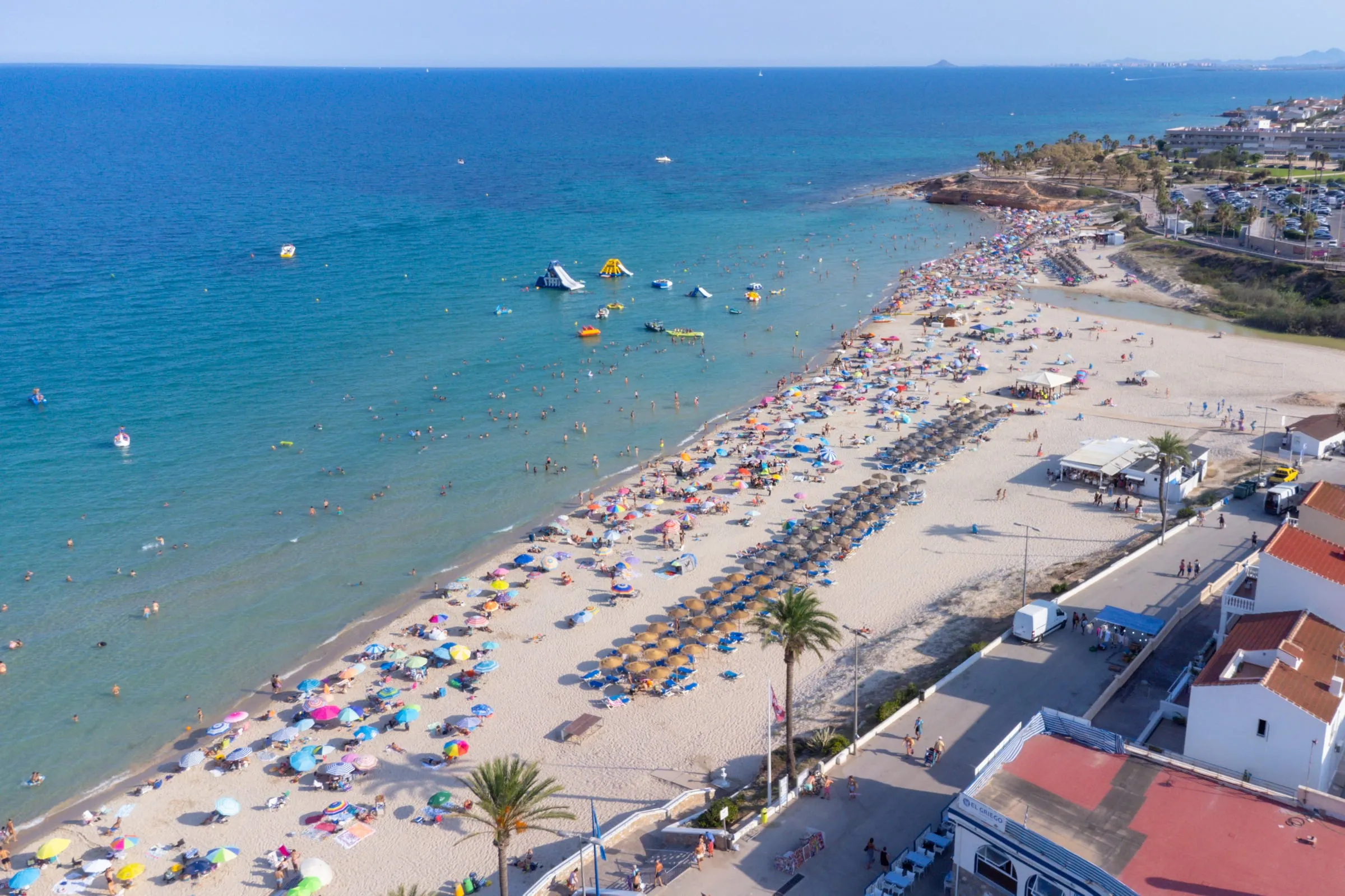 Strand von Mil Palmeras aus der Luft